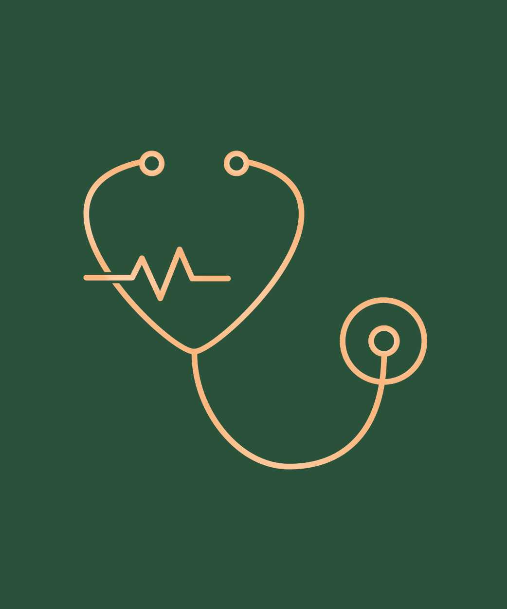 Stethescope and EKG line