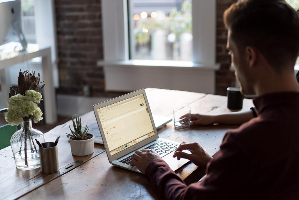 person using a laptop