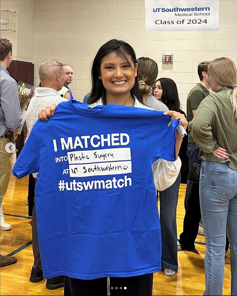 Dr. Sanchez celebrating UTSW Match 