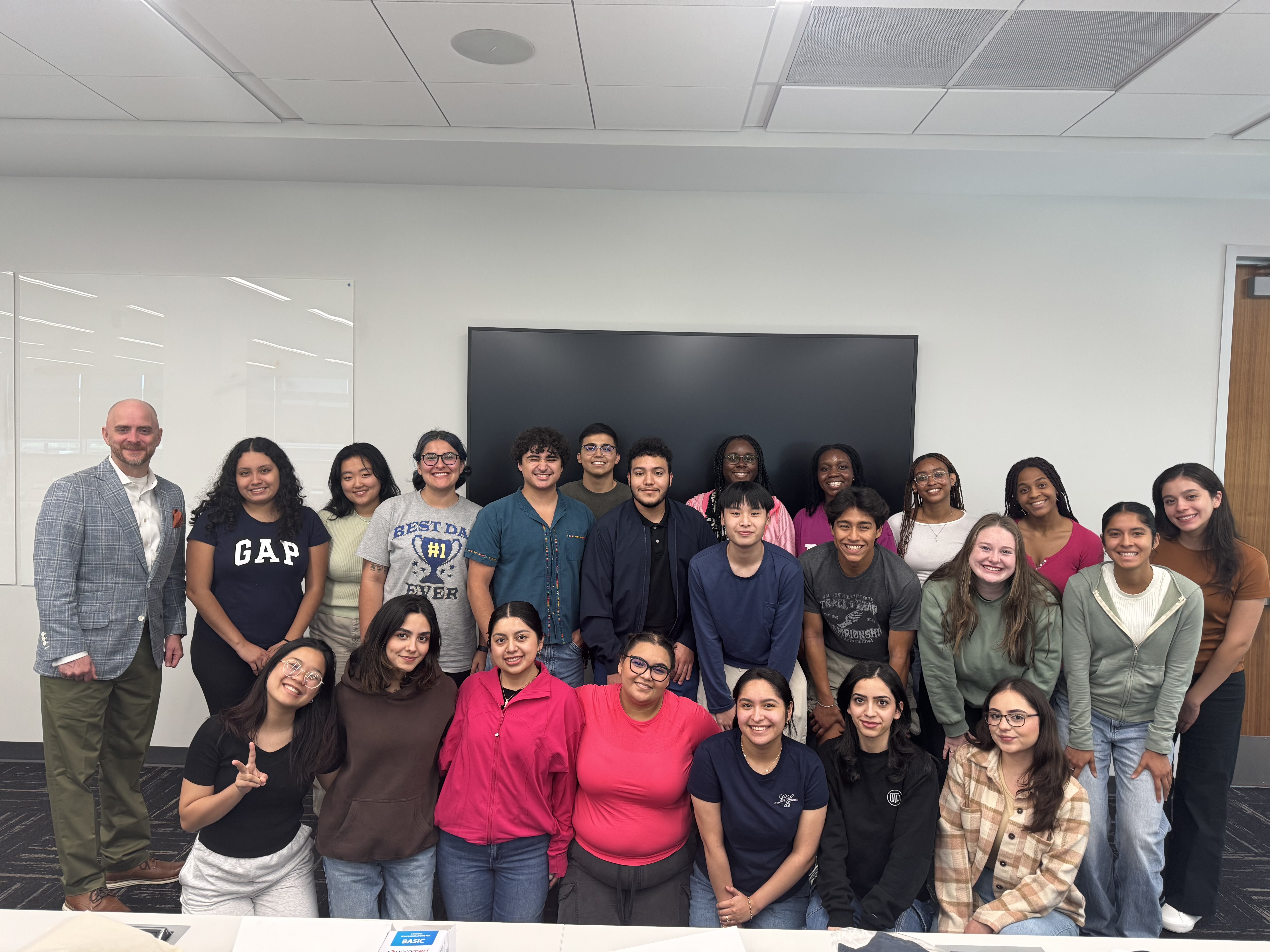 TXHES Director Matthew Meeks with JAMP Scholars