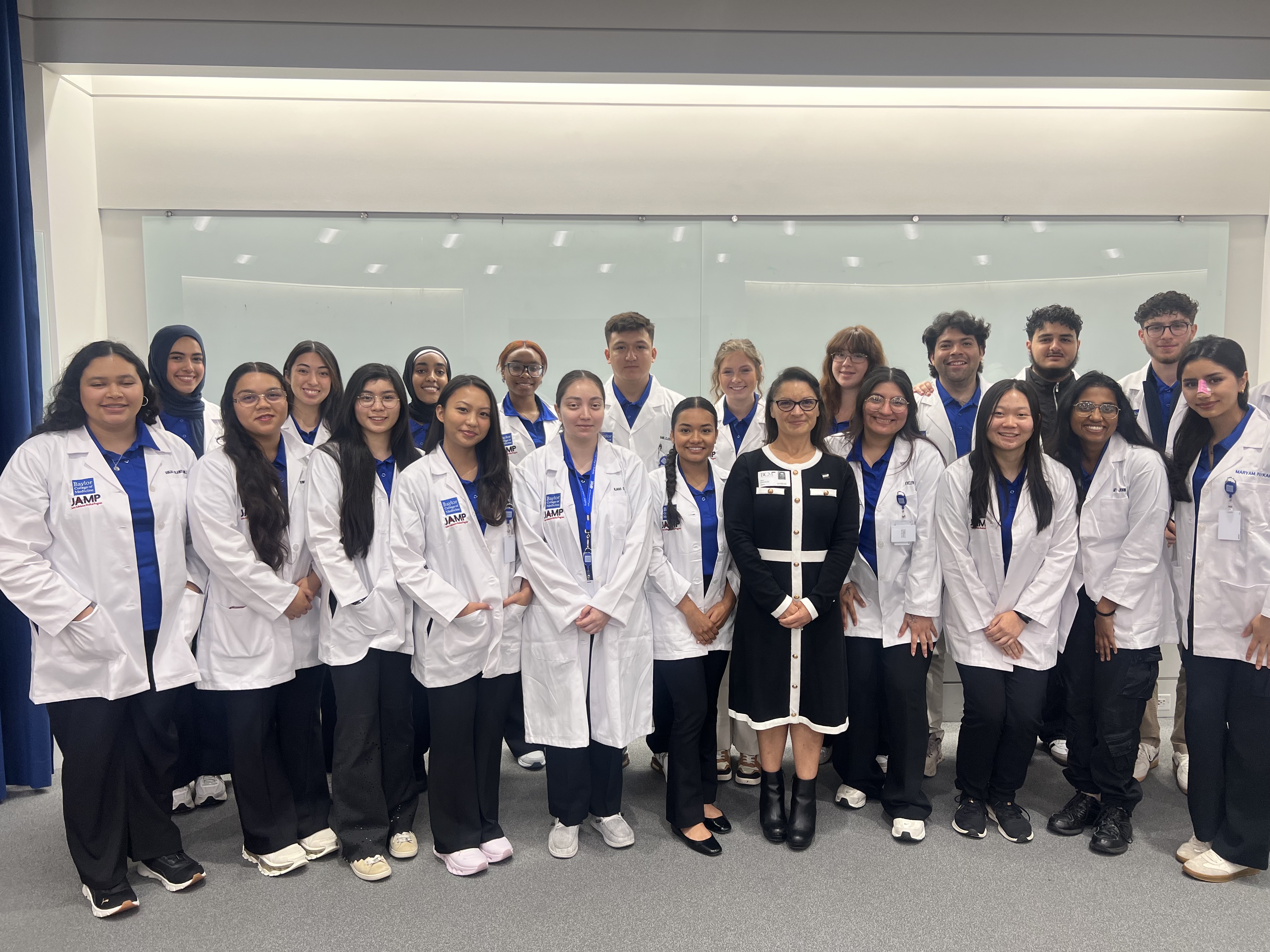 JAMP Director Nina Gonzalez with JAMP Scholars