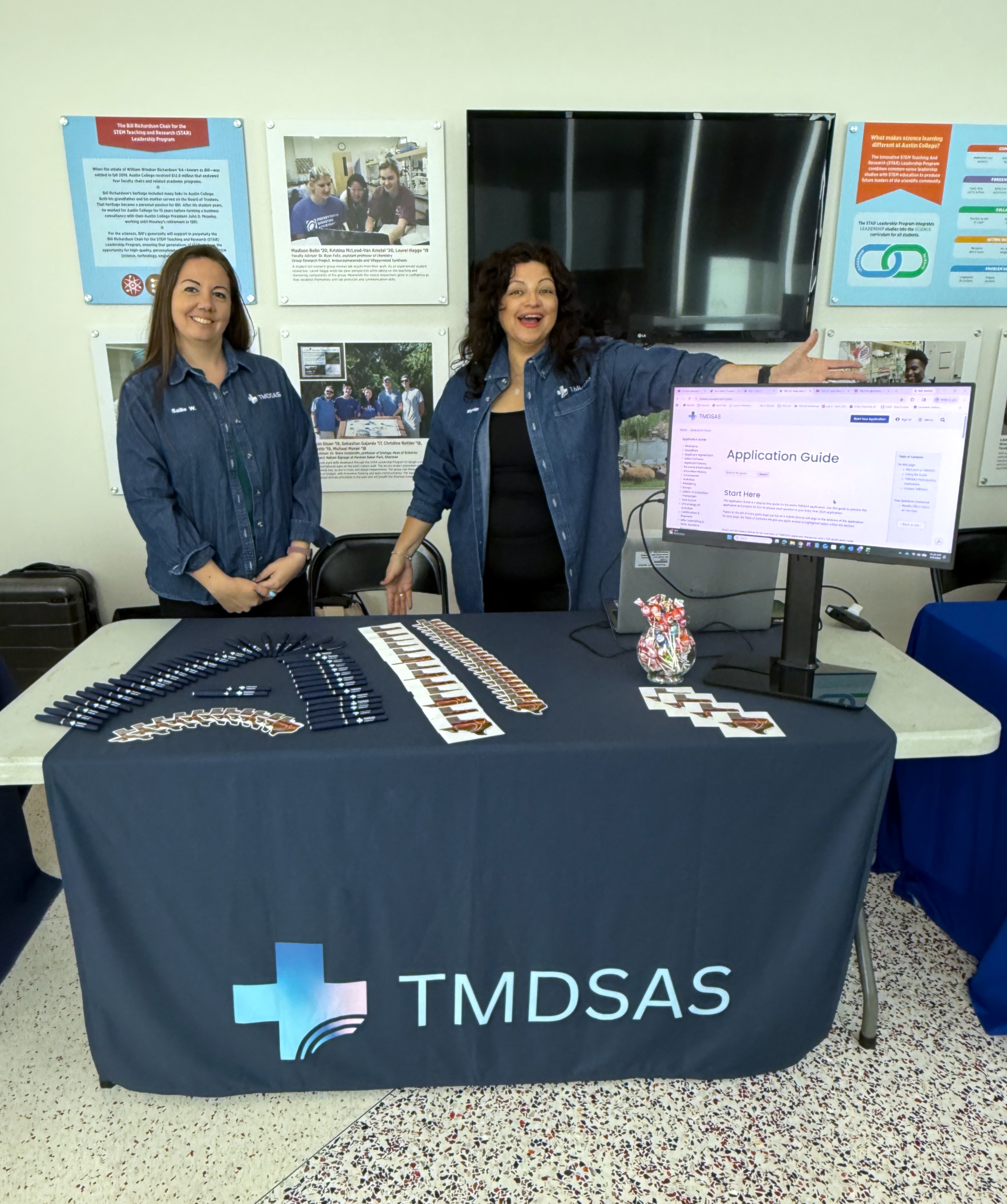 TMDSAS liasions at fair TMDSAS table
