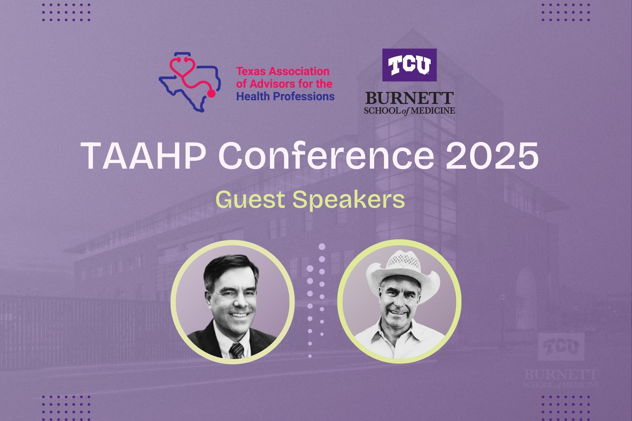 Profiles of the TAAHP Conference 2025 guest speakers, Dr. Stephen Pont and Dr. Adrian Billings