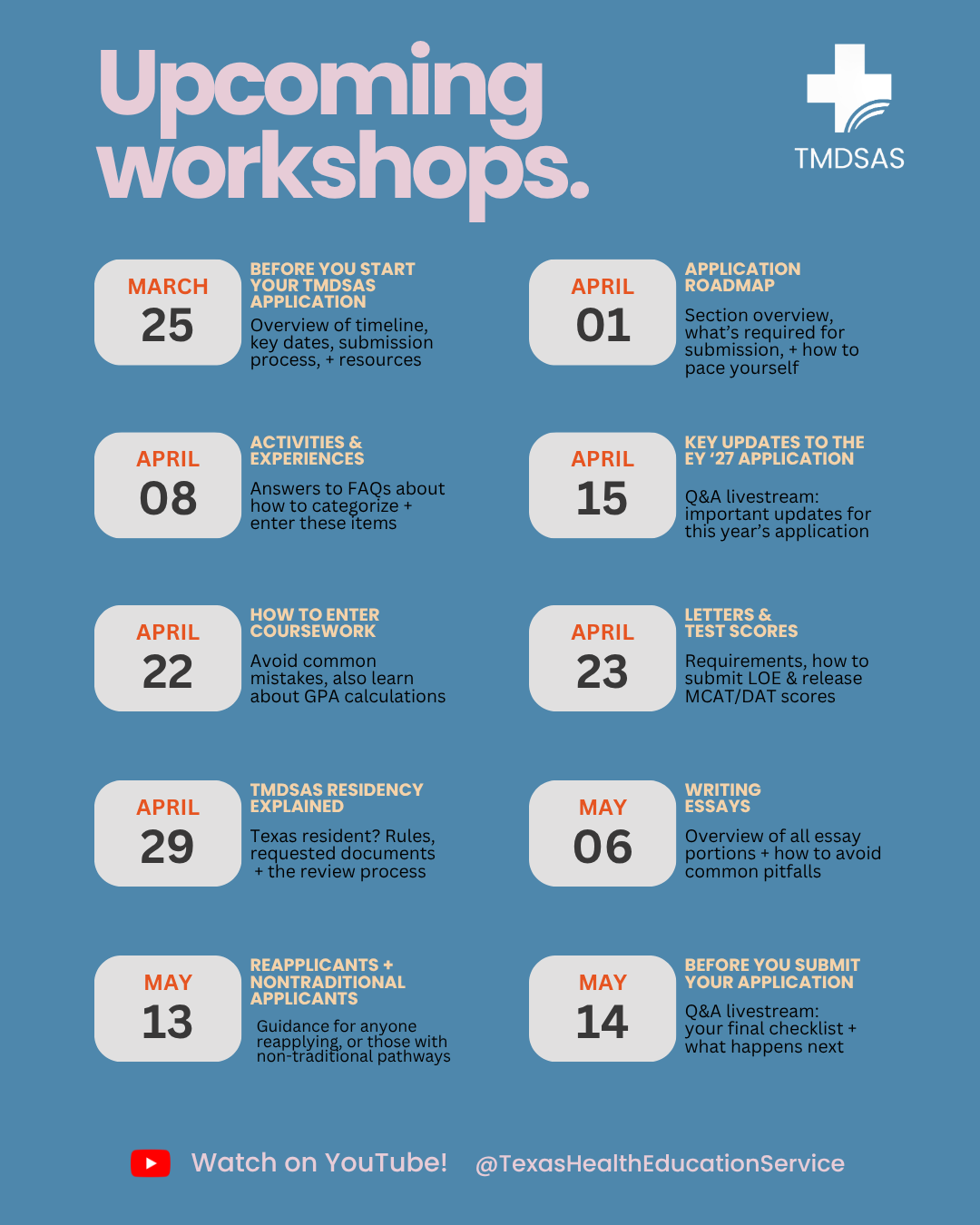 TMDSAS EY 27 Application Workshops