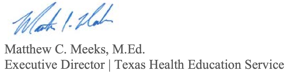 Matthew Meeks, M.Ed., TXHES Executive Director