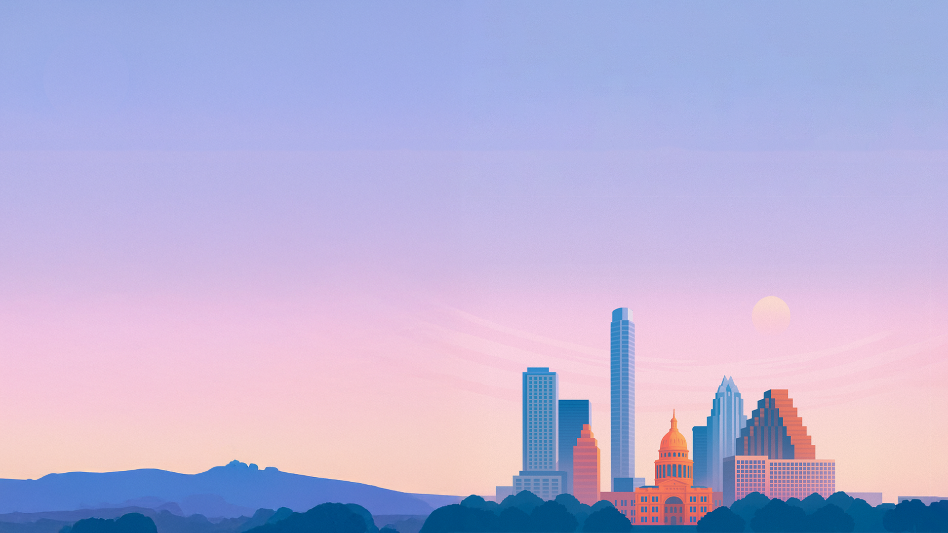 Austin skyline illustration
