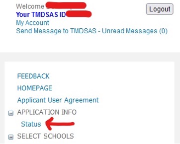 TMDSAS App Status